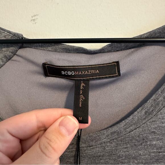 BCBG Gray Ruched Sexy Mini Dress Small - Picture 9 of 9
